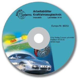 Arbeitsblätter Kraftfahrzeugtechnik interaktiv, Lernfelder 9-14, CD-ROM