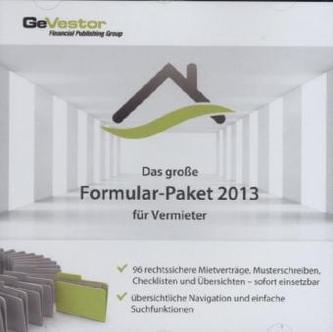 Das große Formular-Paket 2013 für Vermieter, CD-ROM
