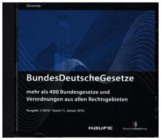 BundesDeutscheGesetze 1/2016, CD-ROM