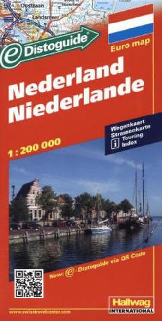 Hallwag Straßenkarte Niederlande. Nederland. Netherlands; Pays-Bas