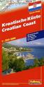 Hallwag Straßenkarte Kroatische Küste. Croatian Coast. Cote Croate; Costa Croata