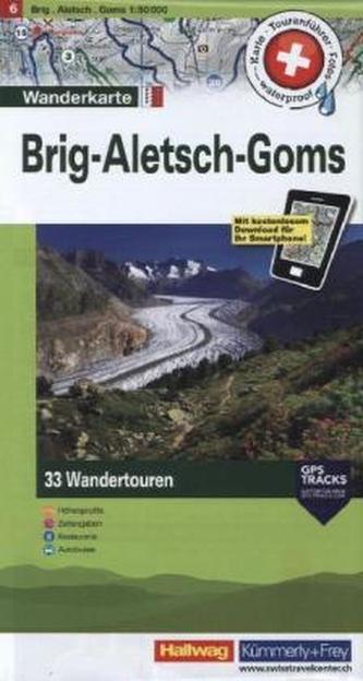 Hallwag Wanderkarte Brig-Aletsch-Goms