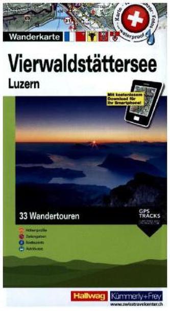 Hallwag Wanderkarte Vierwaldstättersee, Luzern