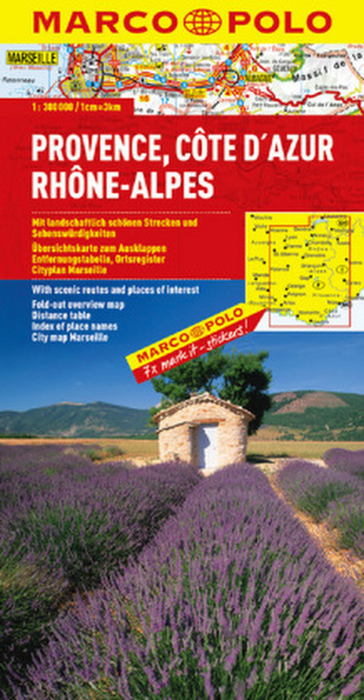 Marco Polo Karte Provence, Cote d' Azur, Rhone-Alpes