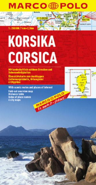 Marco Polo Karte Korsika. Corsica. Corse