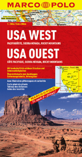 Marco Polo Karte USA West. USA Ouest