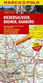 Marco Polo Karte Niedersachsen, Bremen, Hamburg. Lower Saxony, Bremen, Hamburg. Basse-Saxe, Breme, Hambourg