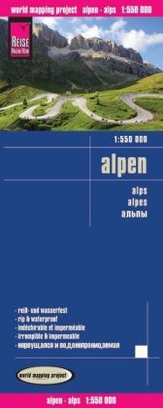 World Mapping Project Alpen. Alps. Alpes