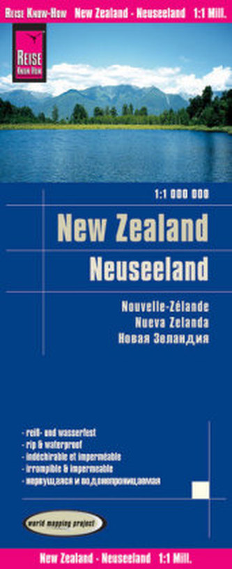 World Mapping Project Reise Know-How Landkarte Neuseeland (1:1.000.000). New Zealand. Nouvelle Zélande. Nueva Zelanda