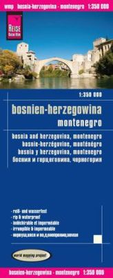 World Mapping Project Reise Know-How Landkarte Bosnien-Herzegowina, Montenegro (1:350.000). Bosnia and Herzegovina, Montenegro /