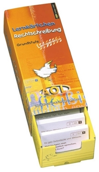 Lernkärtchen Rechtschreibung, Grundlagen, m. Lernbox