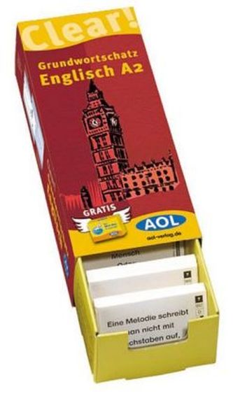 Clear! Grundwortschatz Englisch A2, Lernkarten (DIN A8) in Lernbox