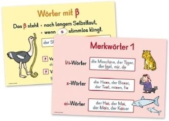 Rechtschreibung - Aufbauwissen, 12 farbige A3-Poster