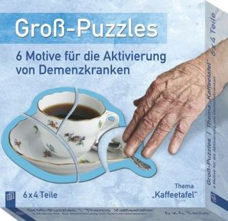Groß-Puzzles: 6 Motive für die Aktivierung von Demenzkranken, Thema 'Kaffeetafel'