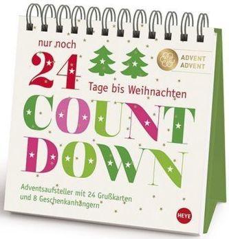 Countdown - nur noch 24 Tage bis Weihnachten, Adventsaufsteller