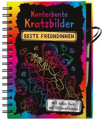 Kunterbunte Kratzbilder - Beste Freundinnen