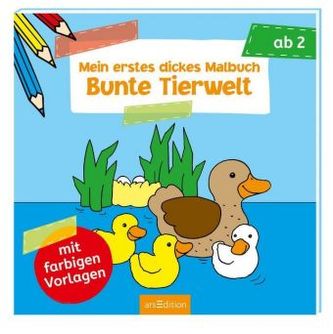 Mein erstes dickes Malbuch: Bunte Tierwelt