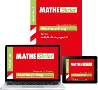 MATHE Skript, Abschlussprüfung Realschule Bayern Wahlpflichtfächergruppe II/III, m. ActiveBook DVD-ROM