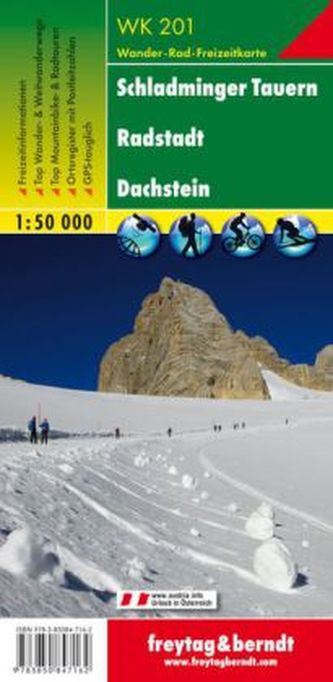 Freytag & Berndt Wander-, Rad- und Freizeitkarte Schladminger Tauern, Radstadt, Dachstein