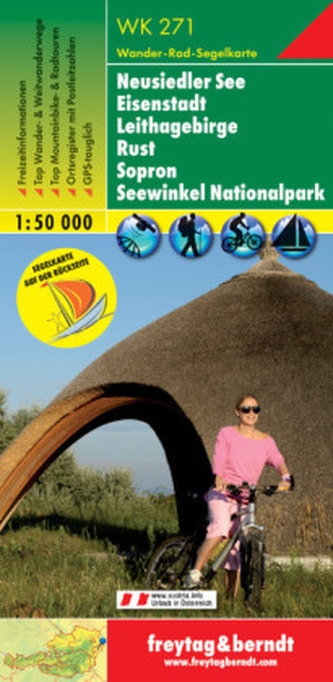 Freytag & Berndt Wander-, Rad- und Freizeitkarte Neusiedler See, Eisenstadt, Leithagebirge, Rust, Sopron, Seewinkel Nationalpark