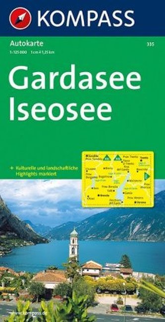 Kompass Karte Gardasee, Iseosee. Lago di Garda, Lago d' Iseo