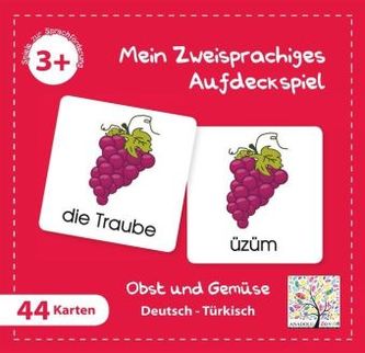 Mein Zweisprachiges Aufdeckspiel (Kinderspiel), Obst und Gemüse, Türkisch