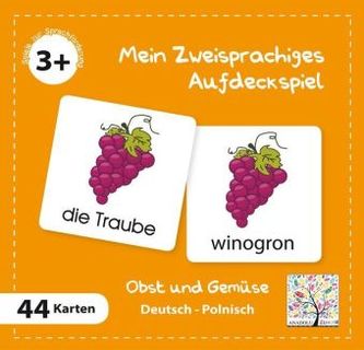 Mein Zweisprachiges Aufdeckspiel (Kinderspiel), Obst und Gemüse, Polnisch