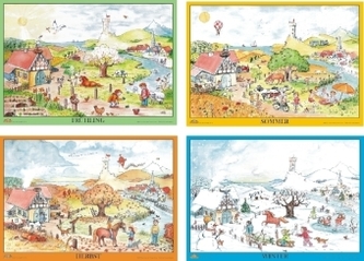 Clown Kallis fröhliche Jahreszeiten - Poster