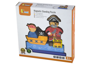 Dřevěné 3D magnetické puzzle - pirát