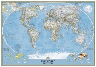 National Geographic Map World Classic, enlarged, Planokarte