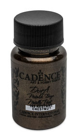 Metalická akrylová barva Cadence Dora Metalic - kaštanová / 50 ml