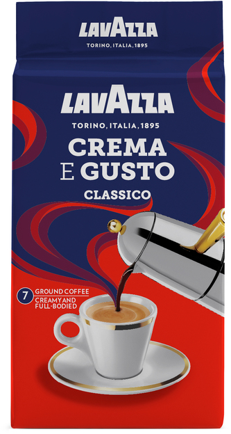 Lavazza Crema e Gusto mletá 250g vakuum