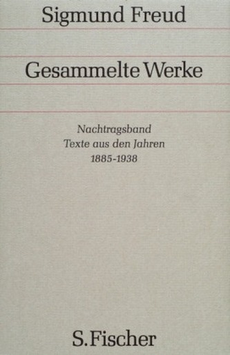 Nachtragsband, Texte aus den Jahren 1885-1938