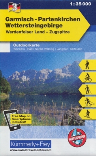 Kümmerly & Frey Outdoorkarte Garmisch-Partenkirchen, Wettersteingebirge