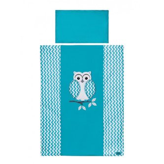 5-dílné ložní povlečení Belisima Moudrá Sovička 90/120 tyrkysové