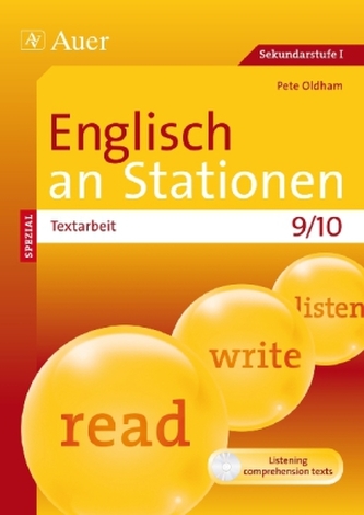 Englisch an Stationen SPEZIAL - Textarbeit 9/10, m. Audio-CD