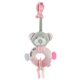 Edukační plyšová hračka s klipem Baby Mix medvěd růžový