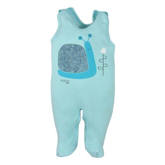 Kojenecké bavlněné dupačky Koala Farm tyrkysové