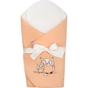 Zavinovačka s mašlí a výztuží New Baby Sovičky oranžová