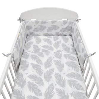 3-dílné ložní povlečení New Baby 90/120 cm Pírka bílé