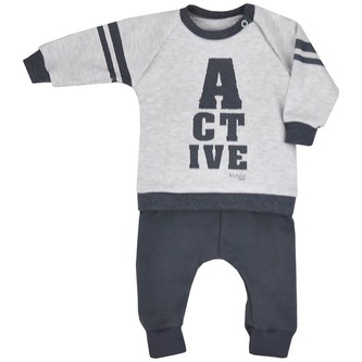 Kojenecké tepláčky a mikinka Koala Active světle šedá