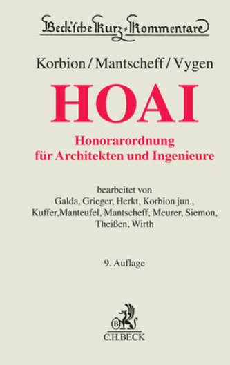 Honorarordnung für Architekten und Ingenieure (HOAI), Kommentar