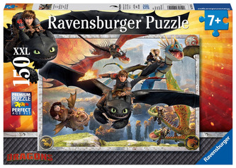Ravensburger Puzzle Jak vycvičit draka: Vycvičení draci 150 dílků