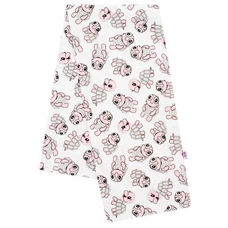 Flanelová plena s potiskem New Baby bílá želvy růžové