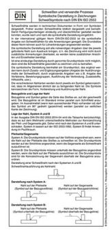 Schweißsymbole nach DIN EN ISO 2553