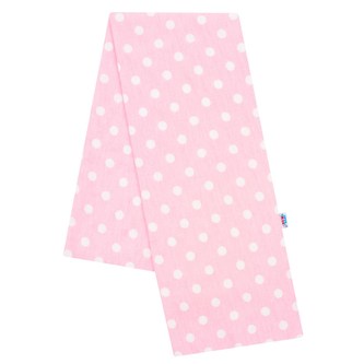 Flanelová plena s potiskem New Baby růžová s puntíkem