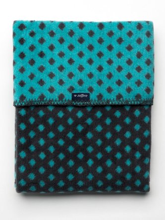 Dětská bavlněná deka se vzorem Womar 75x100 grafitovo-tyrkysová