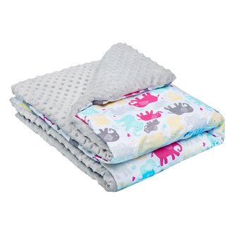 Dětská deka z Minky New Baby bílo-šedá 80x102 cm Dětská deka z Minky New Baby bílo-šedá 80x102 cm
