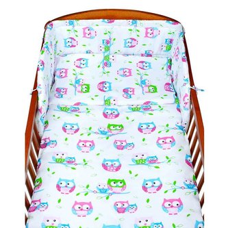 2-dílné ložní povlečení New Baby 100/135 cm bílé se sovou