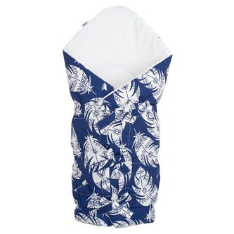 Klasická šněrovací zavinovačka New Baby Pírka modrá